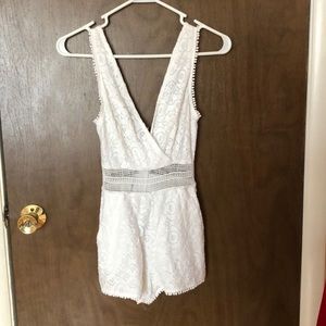 Kendall & Kylie White Lace Romper